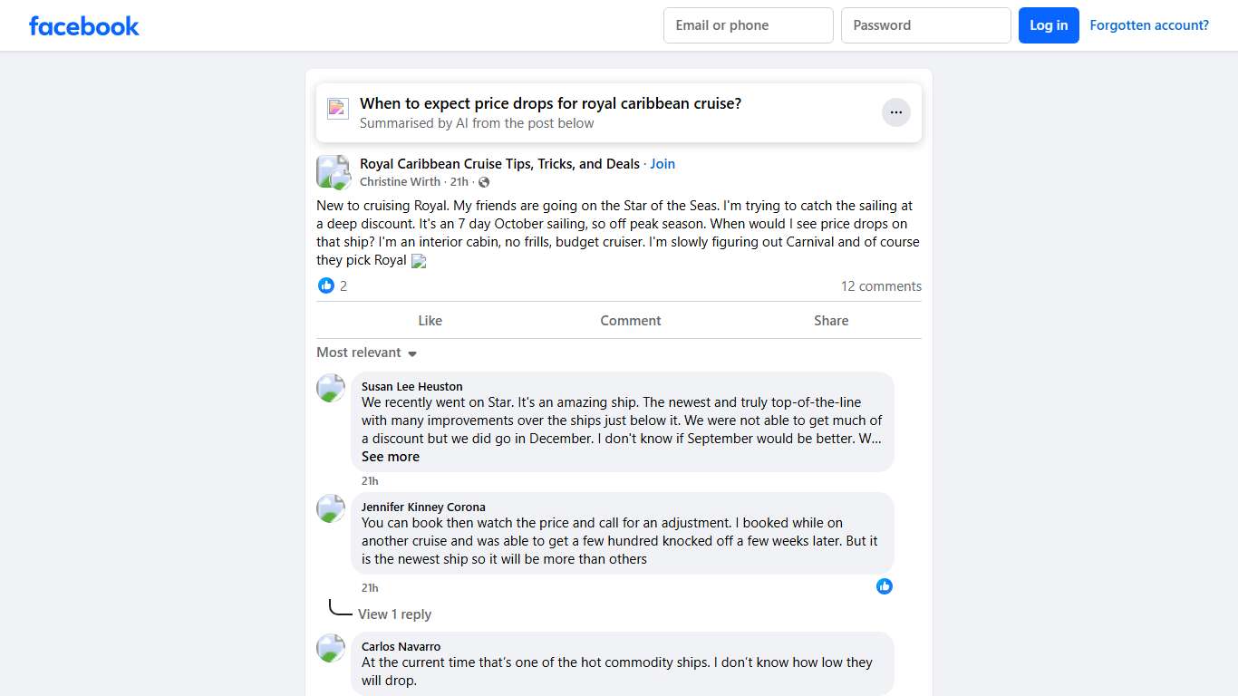 Royal Caribbean Cruise Tips, Tricks, and Deals New to cruising Royal Facebook